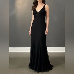 Vintage Badgley Mischka Black‎ Maxi Dress